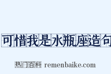 可惜我是水瓶座造句是什么意思的图片